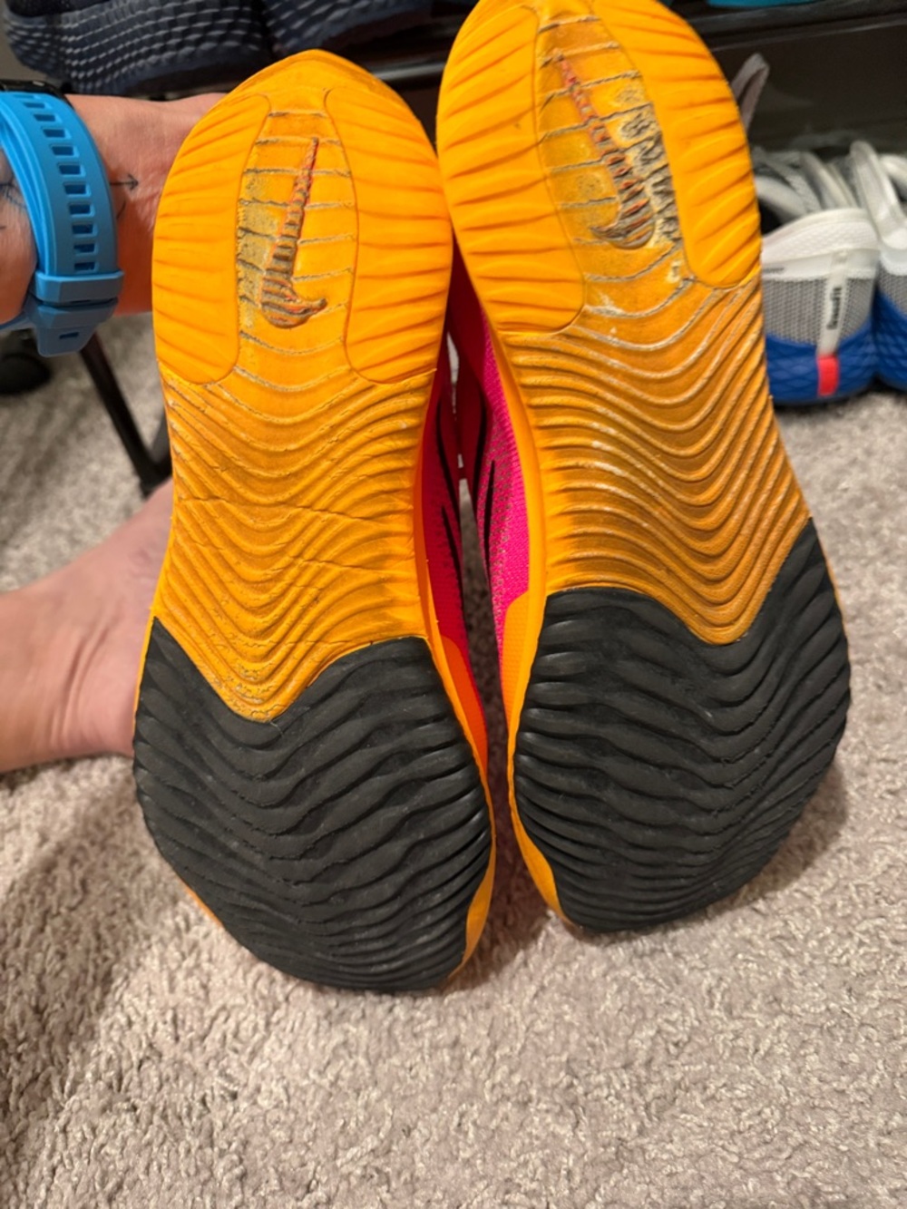 Nike Women's Running Shoes — Hot Pink & Orange W11/M9.5 - Picture 2 of 4